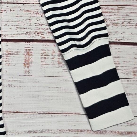 J Crew Perfect Fit Womens Long Sleeve Top S Navy White Stripe Academia Prep NWT - Picture 9 of 13